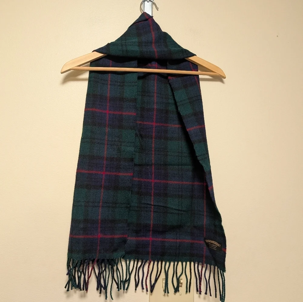 James Pringle Weavers Lambswool Tartan Scarf Scotland Plaid